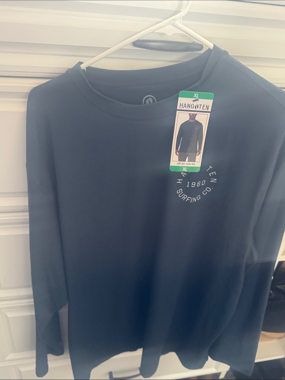 Hang Ten Navy Long-Sleeve Surf Logo Tee - XL